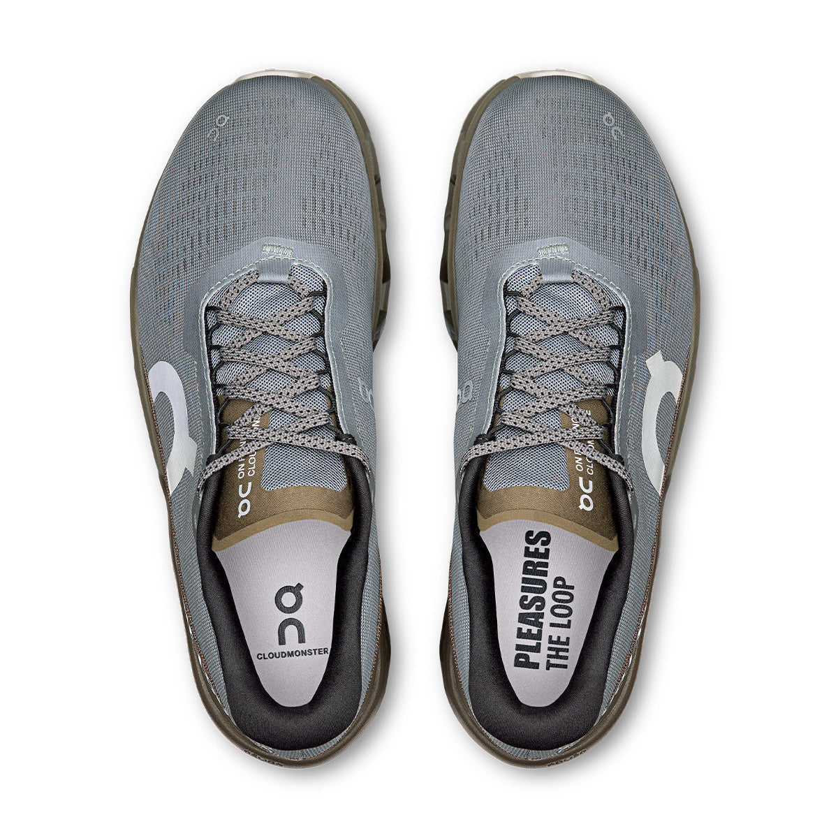 + PLEASURES + The LOOP Running Supply Cloudmonster 2 'Mist Olive'